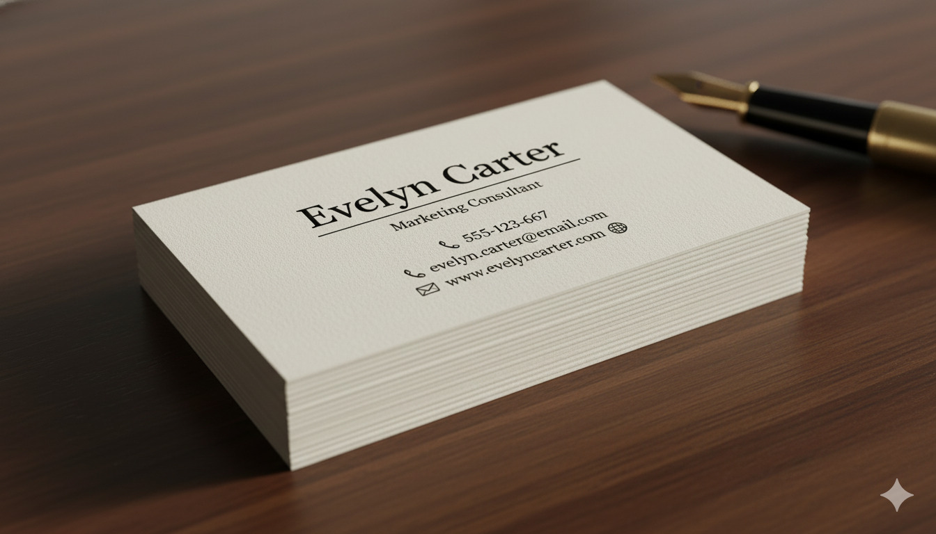 Classic business card stack by Ecoearenewan